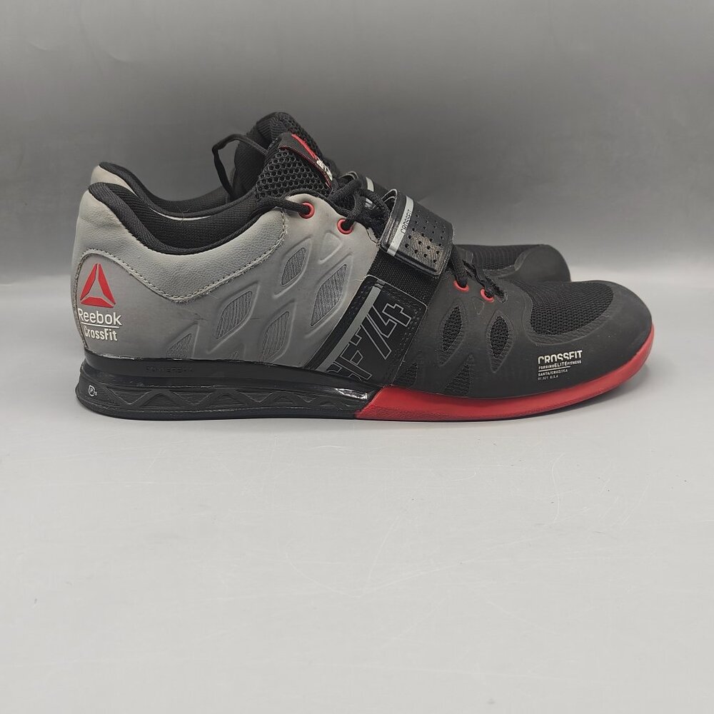 Reebok CrossFit Lifter 2.0 Trainer Gym Shoes Black Grey Red Men Size 10.5 M48558